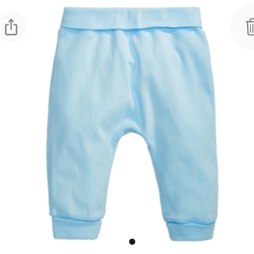 NEW First Impressions Infant Baby Joggers Yoga Sweatpants, Size 0-3 Months, Blue